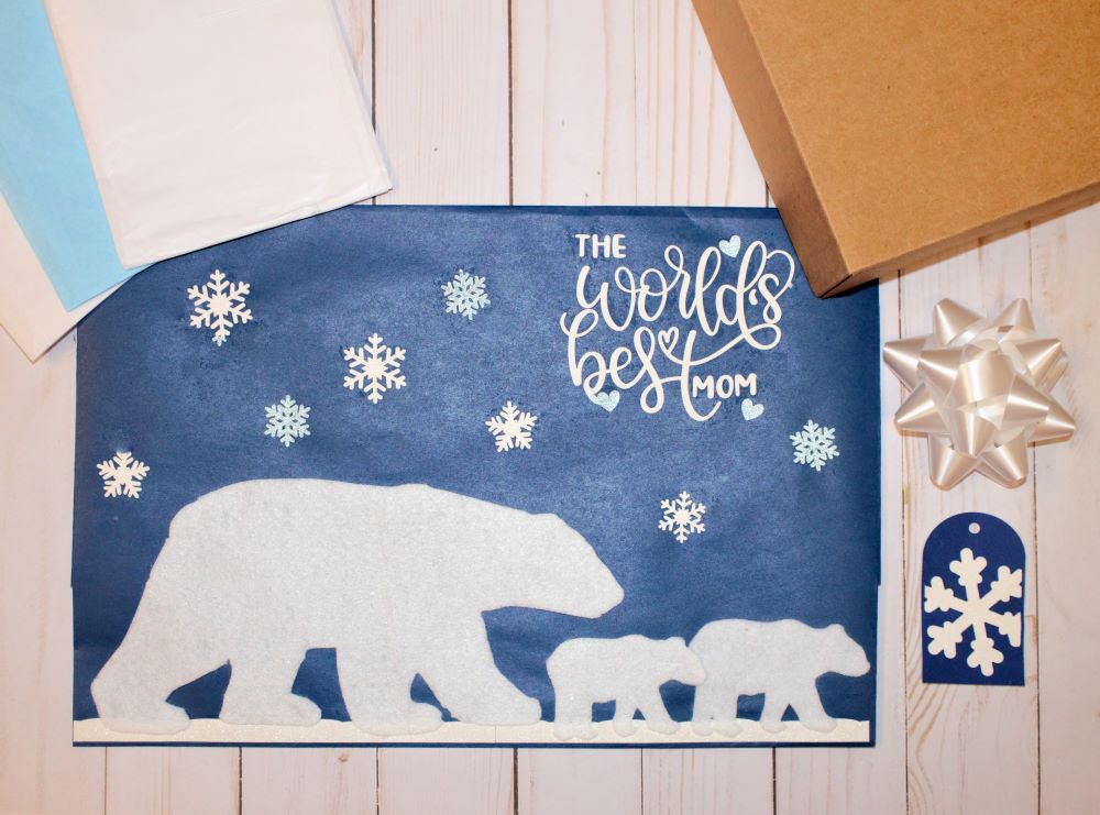 Polar Bear Family Gift Wrap Kit